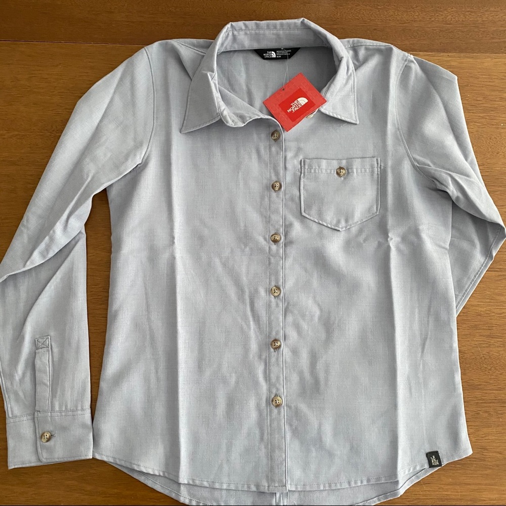 The North Face button top